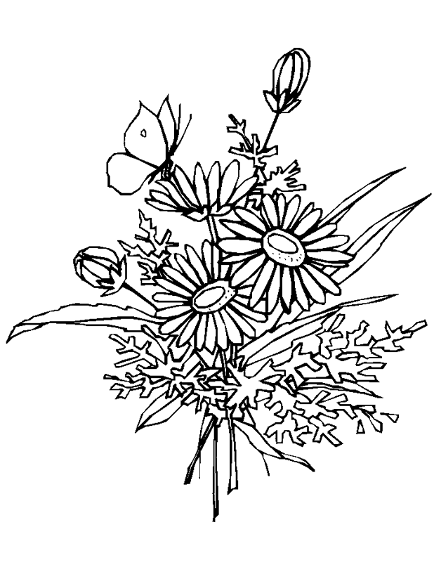 Dibujo para colorear: Flores (Naturaleza) #155117 - Dibujos para Colorear e Imprimir Gratis