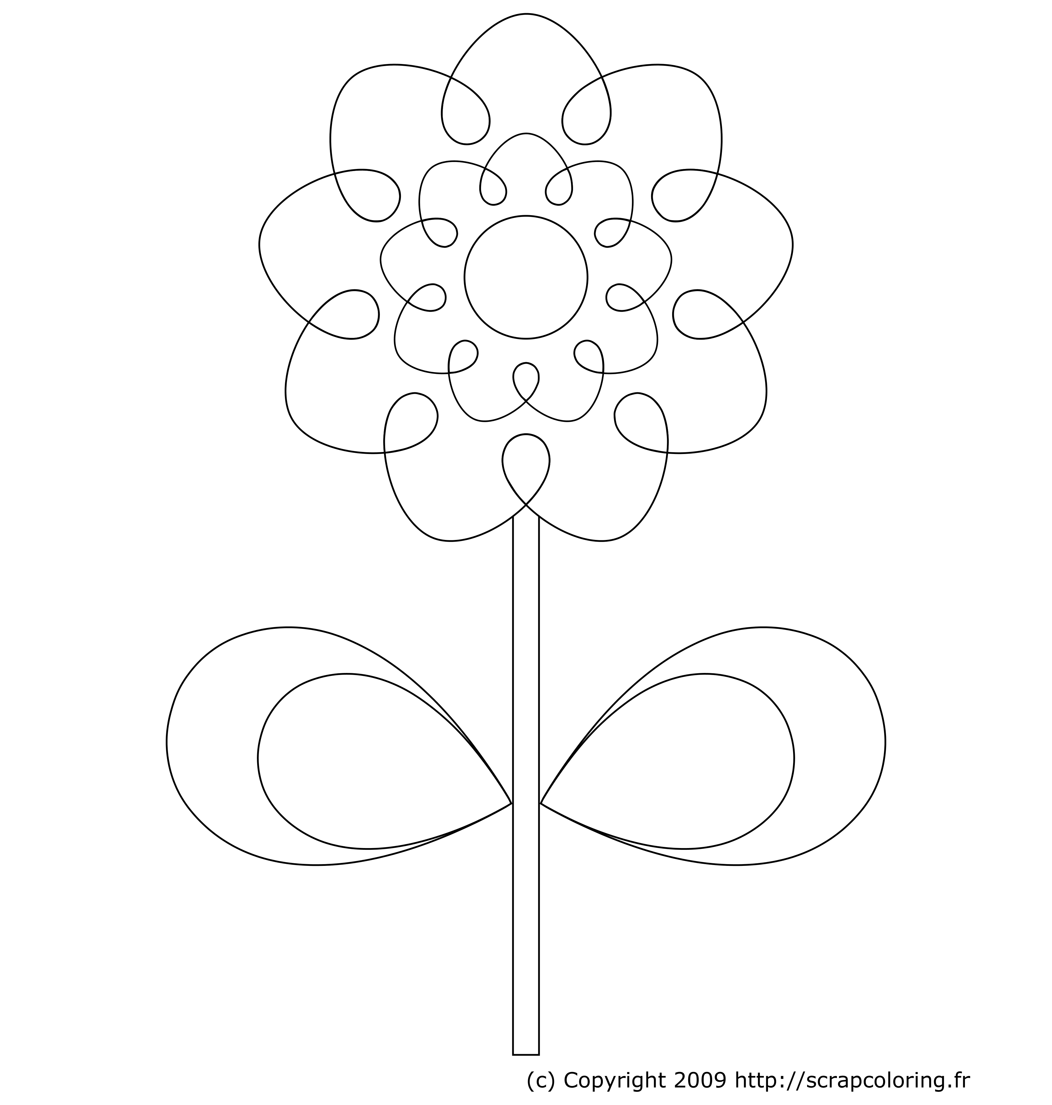 Dibujo para colorear: Flores (Naturaleza) #155119 - Dibujos para Colorear e Imprimir Gratis