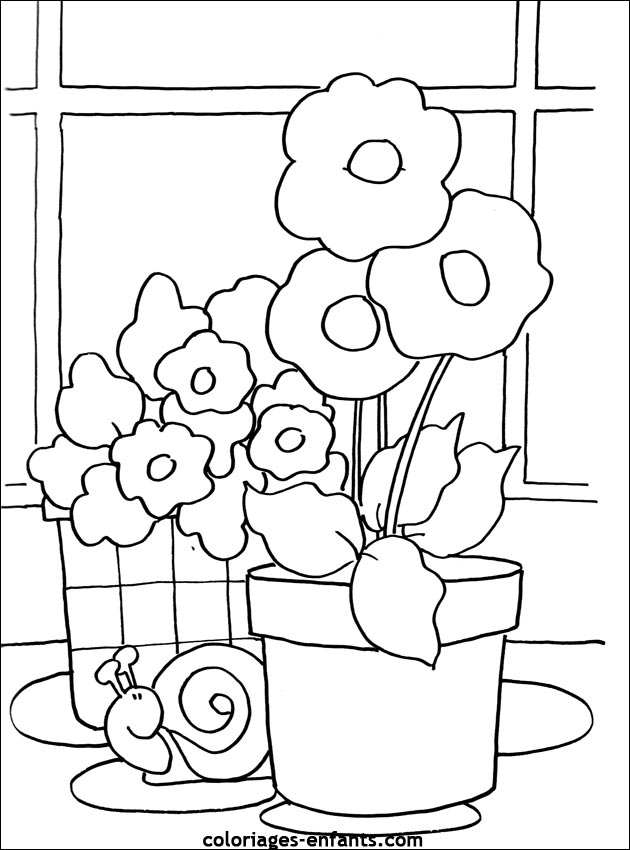 Dibujo para colorear: Flores (Naturaleza) #155129 - Dibujos para Colorear e Imprimir Gratis