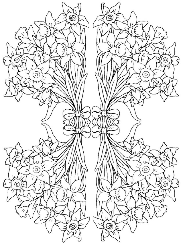 Dibujo para colorear: Flores (Naturaleza) #155147 - Dibujos para Colorear e Imprimir Gratis