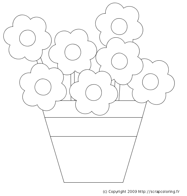 Dibujo para colorear: Flores (Naturaleza) #155190 - Dibujos para Colorear e Imprimir Gratis