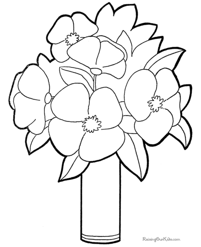 Dibujo para colorear: Flores (Naturaleza) #155201 - Dibujos para Colorear e Imprimir Gratis