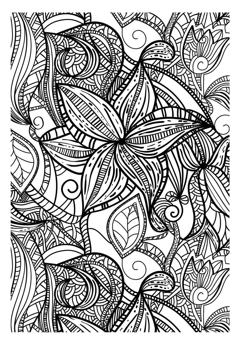 Dibujo para colorear: Flores (Naturaleza) #155240 - Dibujos para Colorear e Imprimir Gratis