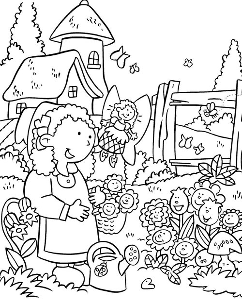 Dibujo para colorear: Jardín (Naturaleza) #166327 - Dibujos para Colorear e Imprimir Gratis