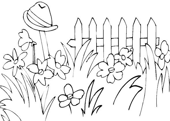 Dibujo para colorear: Jardín (Naturaleza) #166328 - Dibujos para Colorear e Imprimir Gratis