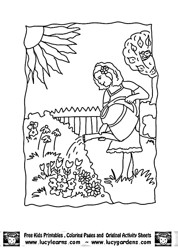 Dibujo para colorear: Jardín (Naturaleza) #166480 - Dibujos para Colorear e Imprimir Gratis