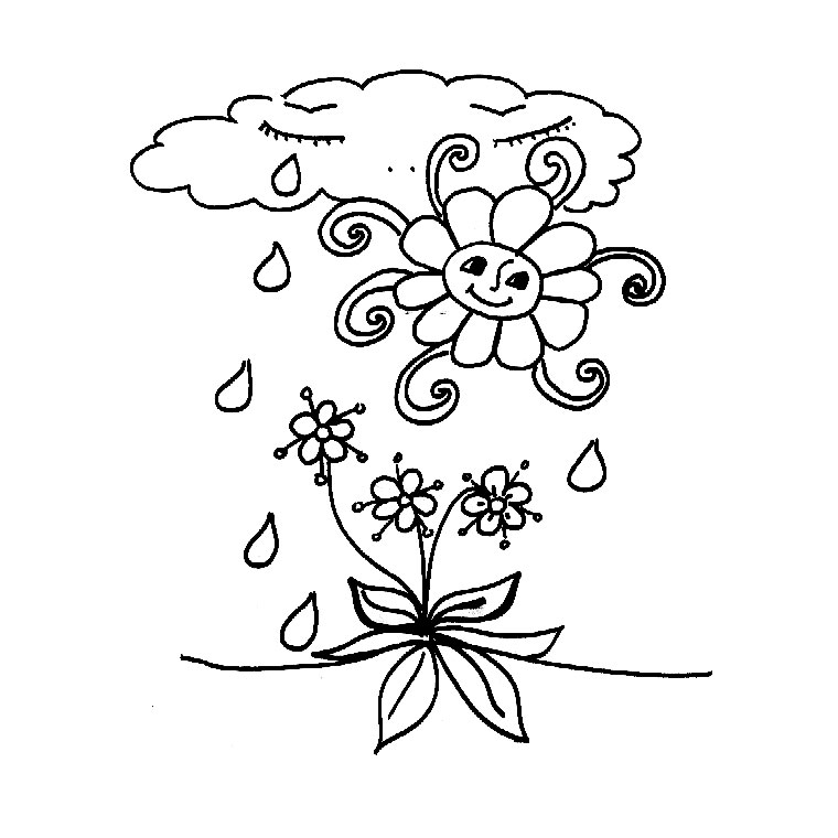 Dibujo para colorear: lluvia (Naturaleza) #158228 - Dibujos para Colorear e Imprimir Gratis