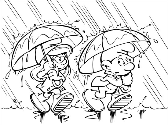 Dibujo para colorear: lluvia (Naturaleza) #158320 - Dibujos para Colorear e Imprimir Gratis