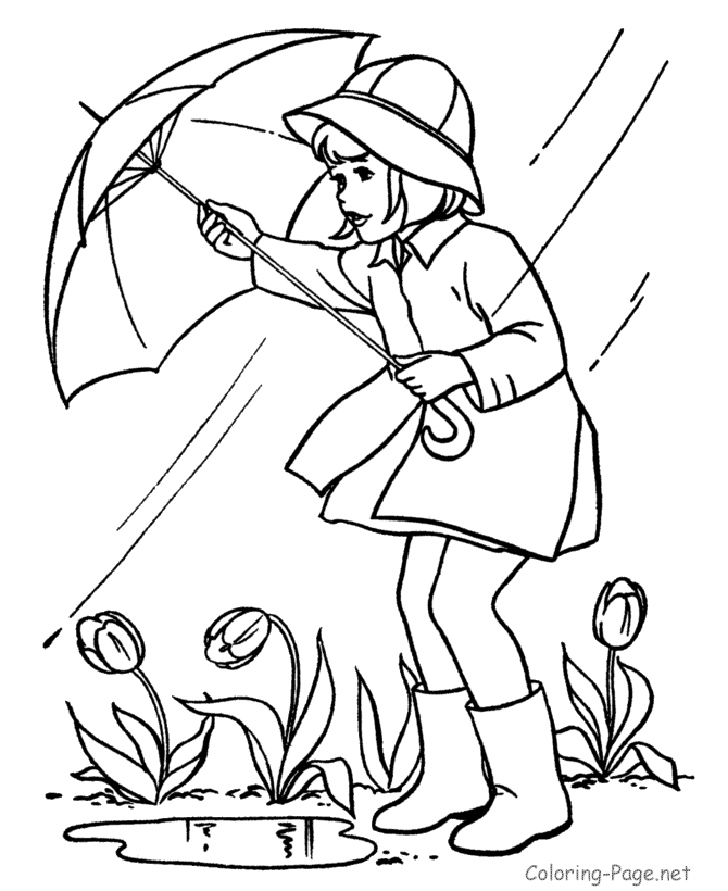 Dibujo para colorear: lluvia (Naturaleza) #158321 - Dibujos para Colorear e Imprimir Gratis