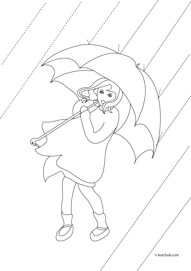 Dibujo para colorear: lluvia (Naturaleza) #158335 - Dibujos para Colorear e Imprimir Gratis