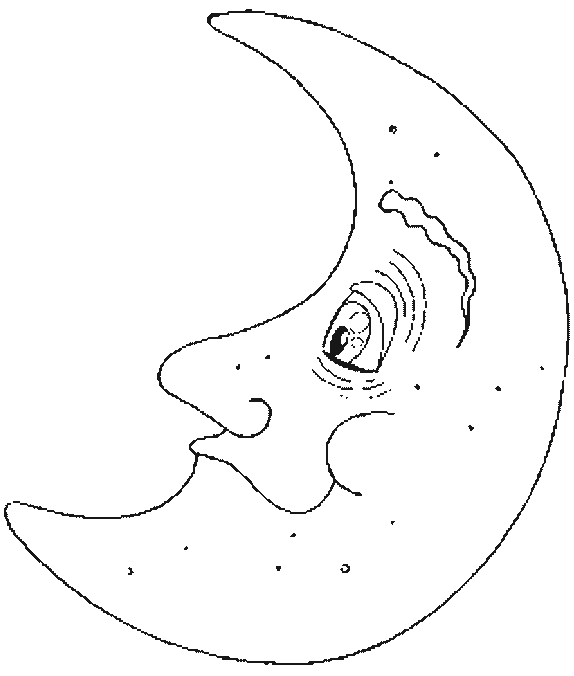 Dibujo para colorear: Luna creciente (Naturaleza) #162654 - Dibujos para Colorear e Imprimir Gratis