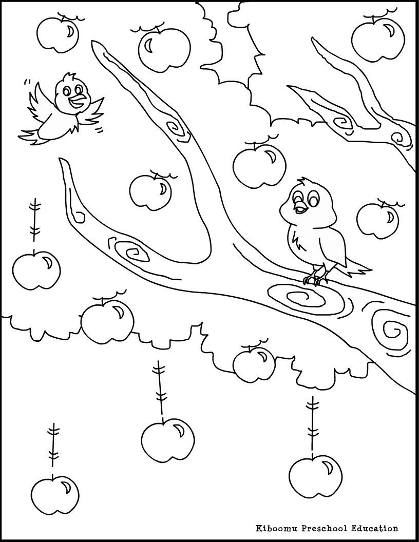 Dibujo para colorear: Manzano (Naturaleza) #163746 - Dibujos para Colorear e Imprimir Gratis