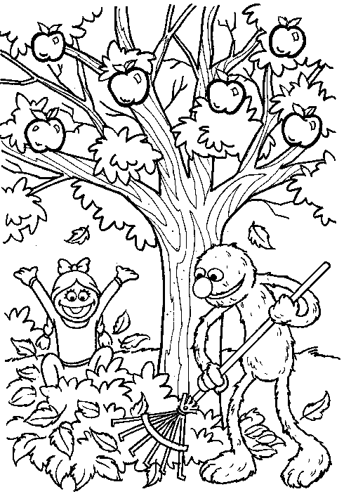 Dibujo para colorear: Manzano (Naturaleza) #163790 - Dibujos para Colorear e Imprimir Gratis