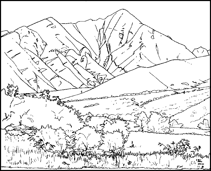 Dibujo para colorear: Montaña (Naturaleza) #156475 - Dibujos para Colorear e Imprimir Gratis