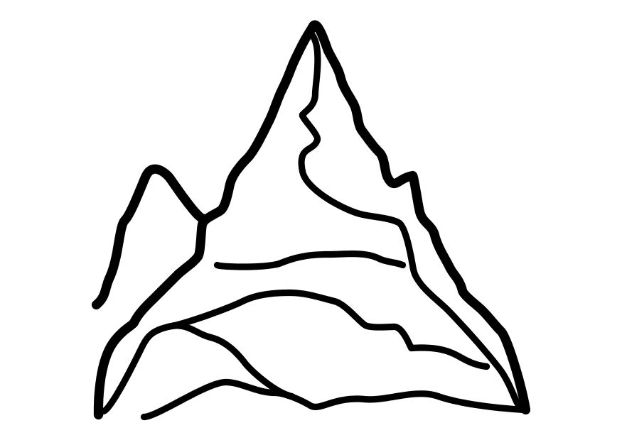 Dibujo para colorear: Montaña (Naturaleza) #156481 - Dibujos para Colorear e Imprimir Gratis