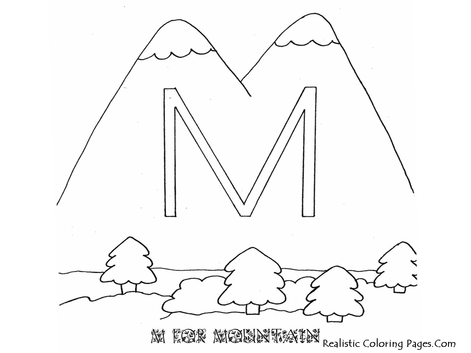 Dibujo para colorear: Montaña (Naturaleza) #156577 - Dibujos para Colorear e Imprimir Gratis
