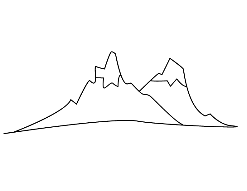 Dibujo para colorear: Montaña (Naturaleza) #156671 - Dibujos para Colorear e Imprimir Gratis