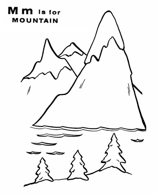 Dibujo para colorear: Montaña (Naturaleza) #156733 - Dibujos para Colorear e Imprimir Gratis