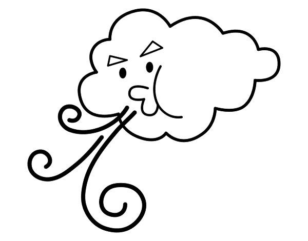 Dibujo para colorear: Nube (Naturaleza) #157322 - Dibujos para Colorear e Imprimir Gratis