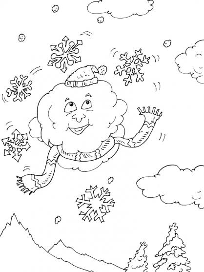 Dibujo para colorear: Nube (Naturaleza) #157376 - Dibujos para Colorear e Imprimir Gratis