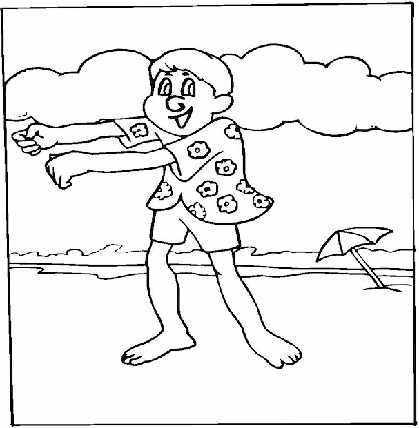 Dibujo para colorear: Playa (Naturaleza) #159150 - Dibujos para Colorear e Imprimir Gratis