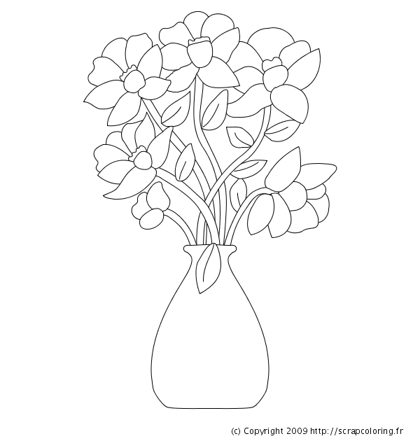 Dibujo para colorear: Ramo de flores (Naturaleza) #160839 - Dibujos para Colorear e Imprimir Gratis