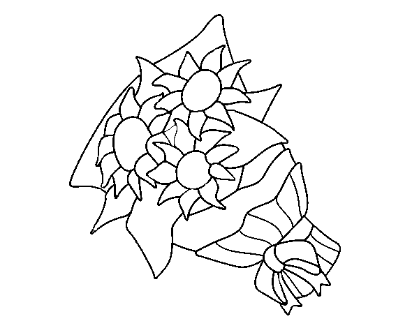 Dibujo para colorear: Ramo de flores (Naturaleza) #160854 - Dibujos para Colorear e Imprimir Gratis