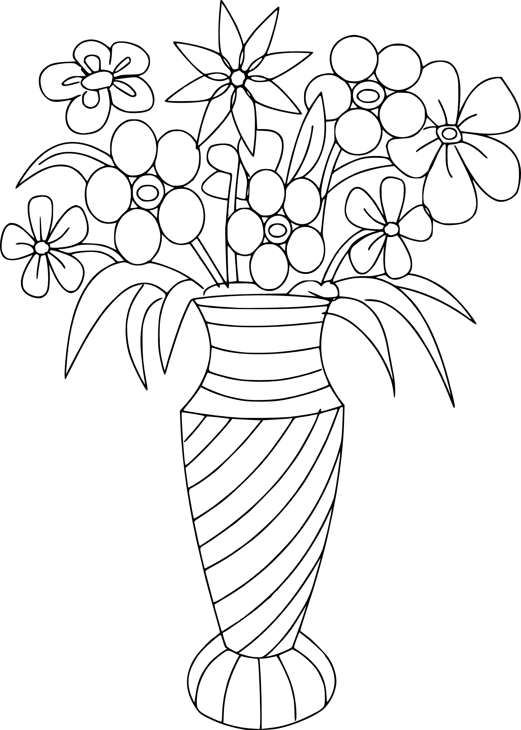 Dibujo para colorear: Ramo de flores (Naturaleza) #160864 - Dibujos para Colorear e Imprimir Gratis