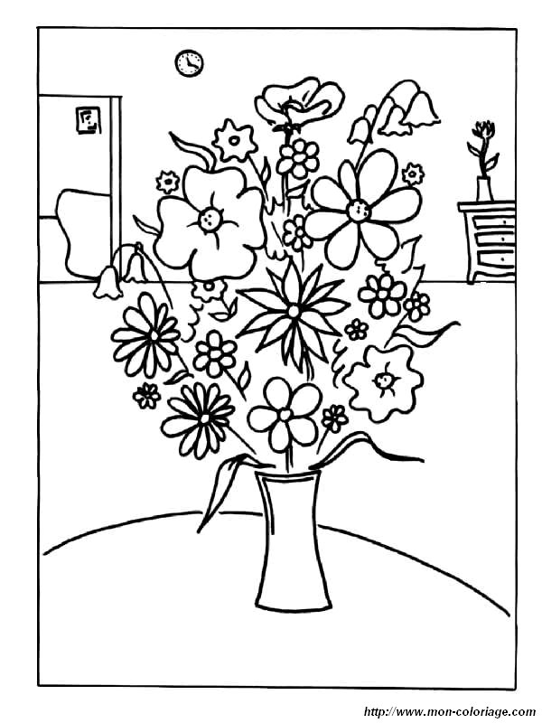 Dibujo para colorear: Ramo de flores (Naturaleza) #160892 - Dibujos para Colorear e Imprimir Gratis