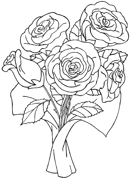 Dibujo para colorear: Ramo de flores (Naturaleza) #160972 - Dibujos para Colorear e Imprimir Gratis
