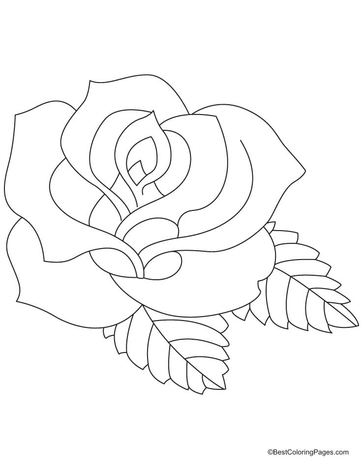 Dibujo para colorear: Rosas (Naturaleza) #161904 - Dibujos para Colorear e Imprimir Gratis