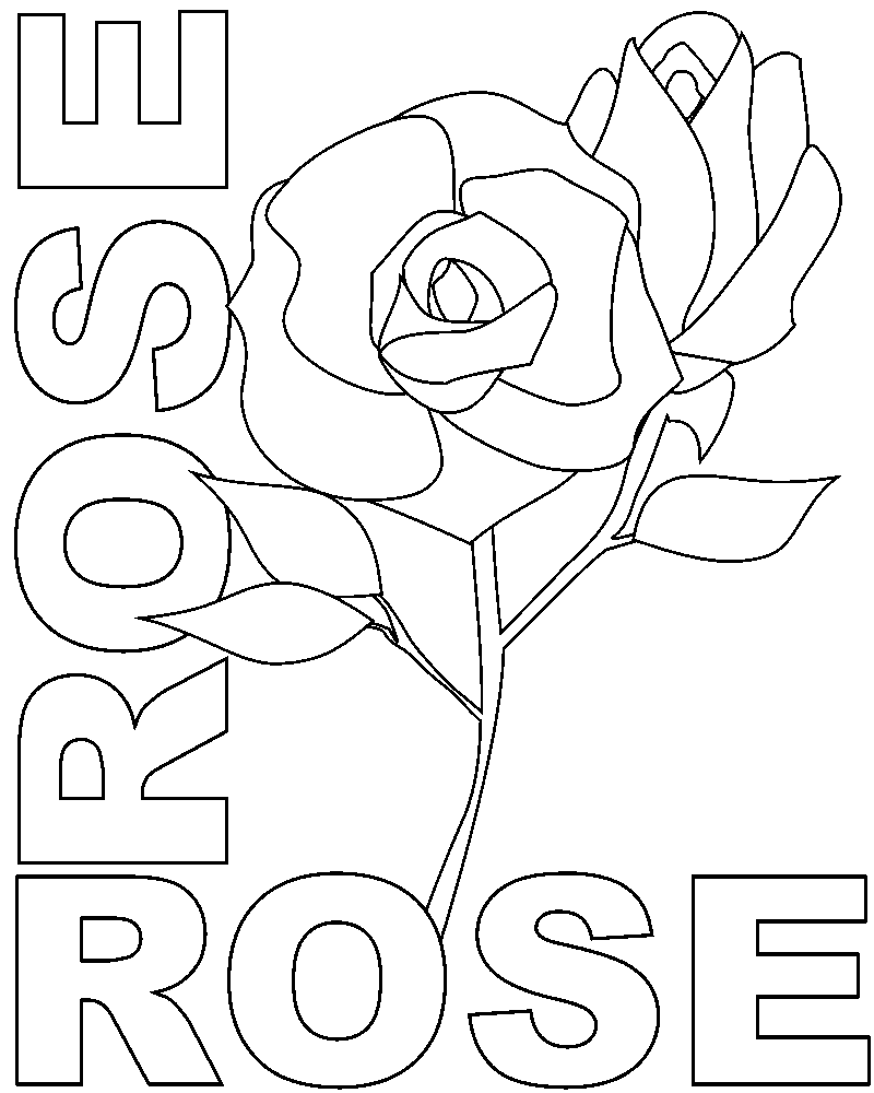 Dibujo para colorear: Rosas (Naturaleza) #161942 - Dibujos para Colorear e Imprimir Gratis