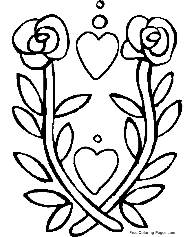 Dibujo para colorear: Rosas (Naturaleza) #161970 - Dibujos para Colorear e Imprimir Gratis