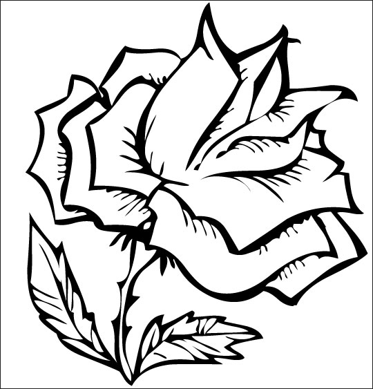 Dibujo para colorear: Rosas (Naturaleza) #162049 - Dibujos para Colorear e Imprimir Gratis