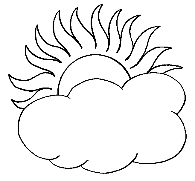 Dibujo para colorear: Sol y Nube (Naturaleza) #156169 - Dibujos para Colorear e Imprimir Gratis