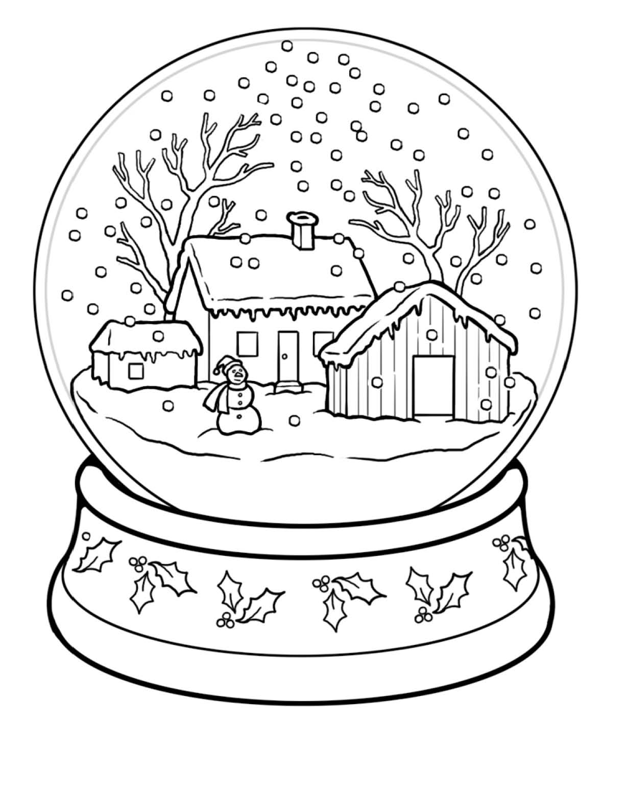Dibujo para colorear: Temporada de Invierno (Naturaleza) #164396 - Dibujos para Colorear e Imprimir Gratis