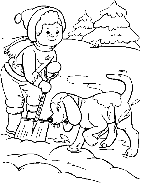 Dibujo para colorear: Temporada de Invierno (Naturaleza) #164405 - Dibujos para Colorear e Imprimir Gratis