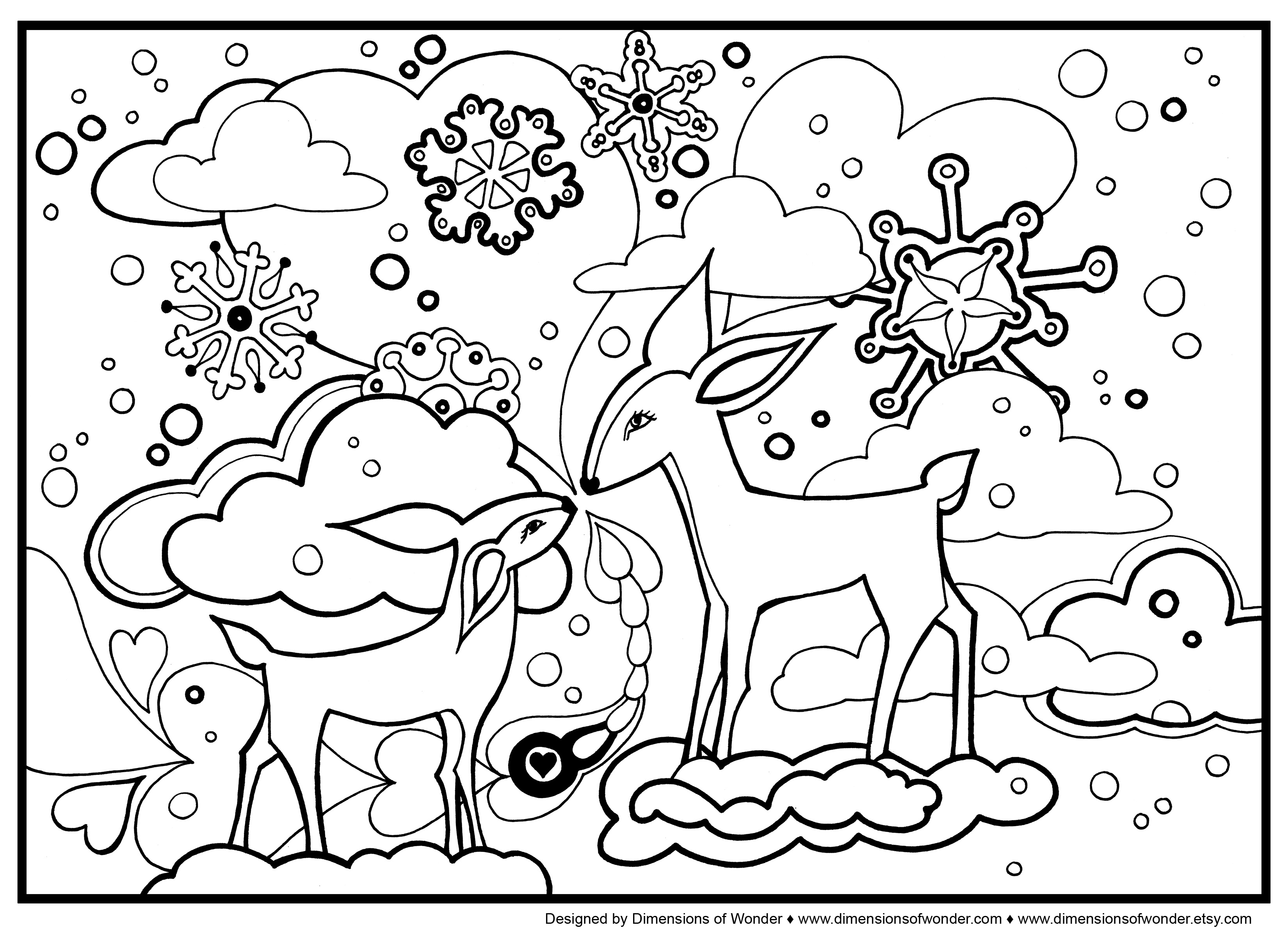 Dibujo para colorear: Temporada de Invierno (Naturaleza) #164421 - Dibujos para Colorear e Imprimir Gratis