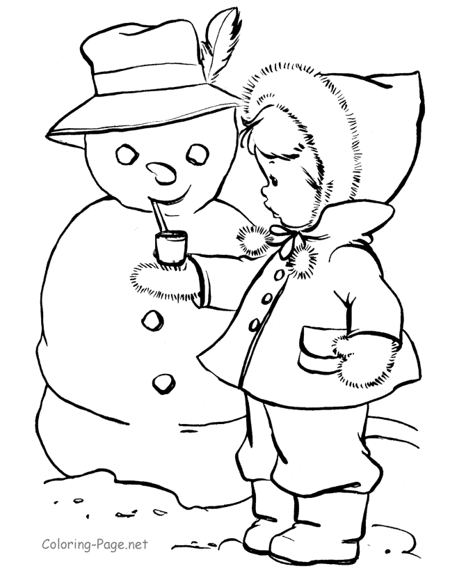 Dibujo para colorear: Temporada de Invierno (Naturaleza) #164488 - Dibujos para Colorear e Imprimir Gratis