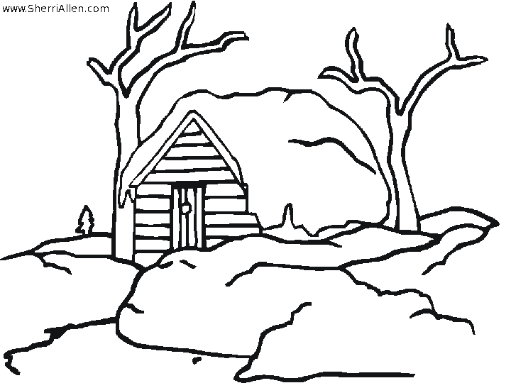 Dibujo para colorear: Temporada de Invierno (Naturaleza) #164533 - Dibujos para Colorear e Imprimir Gratis