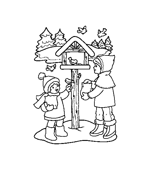 Dibujo para colorear: Temporada de Invierno (Naturaleza) #164562 - Dibujos para Colorear e Imprimir Gratis