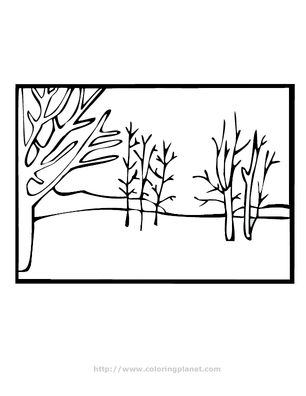 Dibujo para colorear: Temporada de Invierno (Naturaleza) #164602 - Dibujos para Colorear e Imprimir Gratis