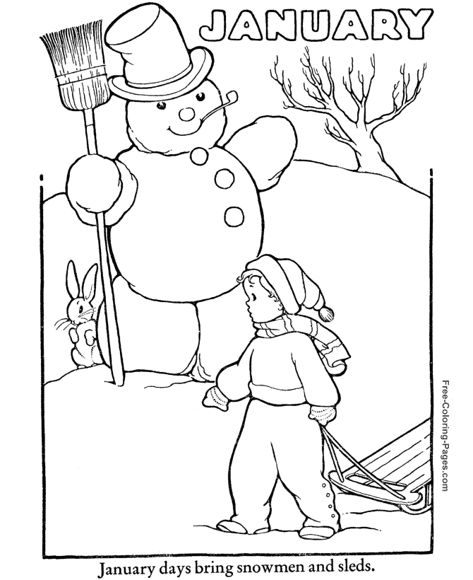 Dibujo para colorear: Temporada de Invierno (Naturaleza) #164677 - Dibujos para Colorear e Imprimir Gratis