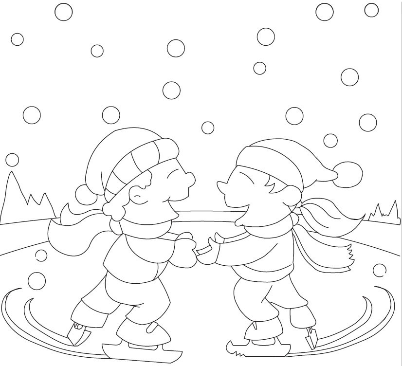 Dibujo para colorear: Temporada de Invierno (Naturaleza) #164702 - Dibujos para Colorear e Imprimir Gratis