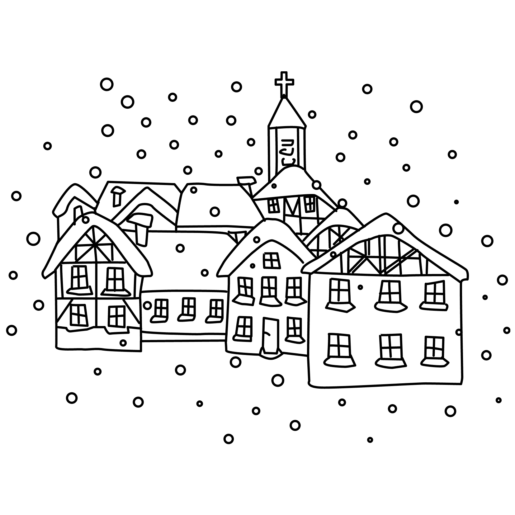 Dibujo para colorear: Temporada de Invierno (Naturaleza) #164737 - Dibujos para Colorear e Imprimir Gratis