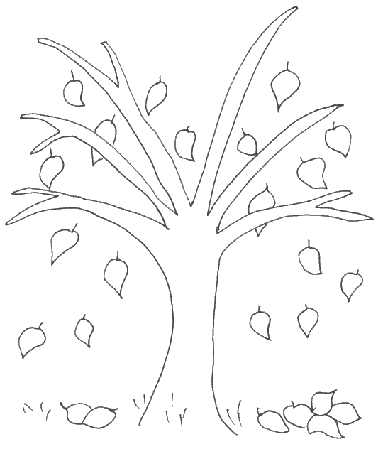 Dibujo para colorear: Temporada de Otoño (Naturaleza) #164110 - Dibujos para Colorear e Imprimir Gratis