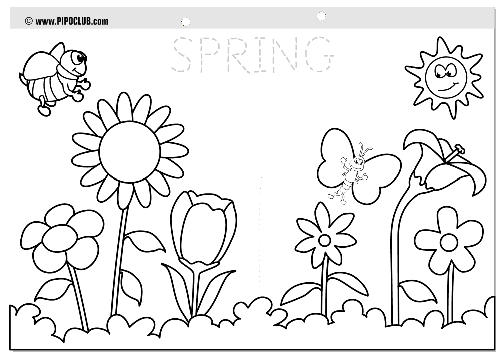 Dibujos de Temporada de Primavera #164745 (Naturaleza) para colorear –  Páginas imprimibles gratis