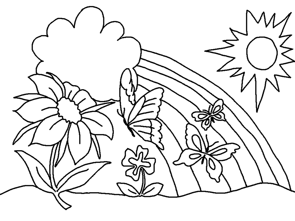 Dibujo para colorear: Temporada de Primavera (Naturaleza) #164748 - Dibujos para Colorear e Imprimir Gratis