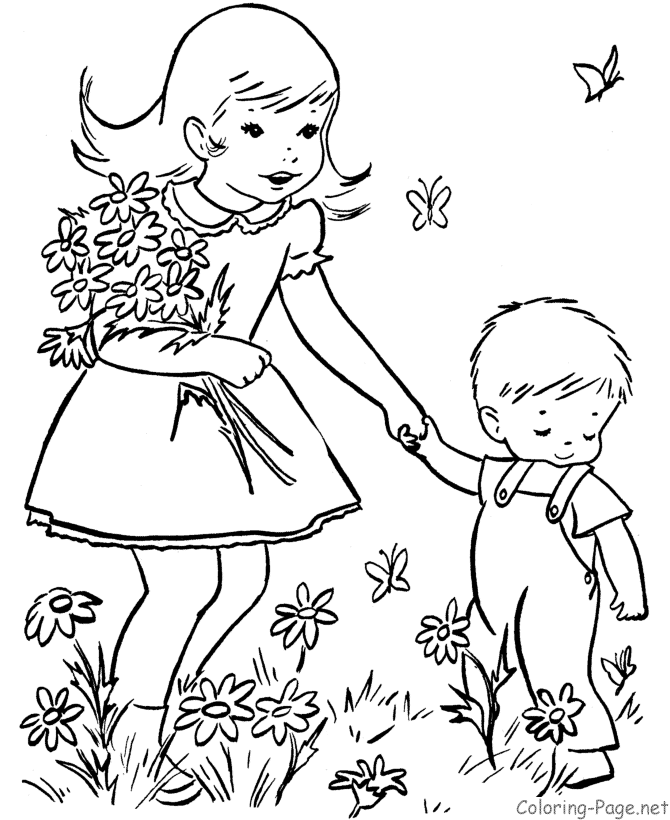 Dibujo para colorear: Temporada de Primavera (Naturaleza) #164772 - Dibujos para Colorear e Imprimir Gratis