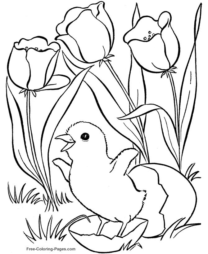 Dibujo para colorear: Temporada de Primavera (Naturaleza) #164776 - Dibujos para Colorear e Imprimir Gratis